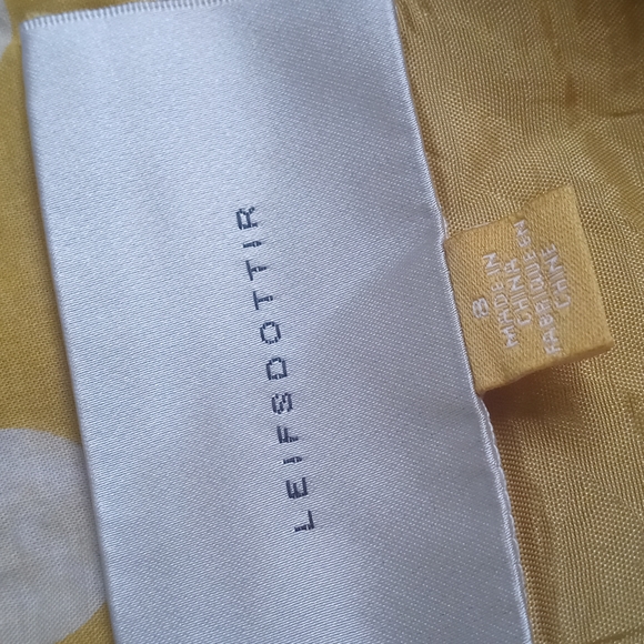 Anthropologie Leifsdottir Polka Dot Mustard Gold Ruffle Tiered Skirt 8 - Picture 7 of 8